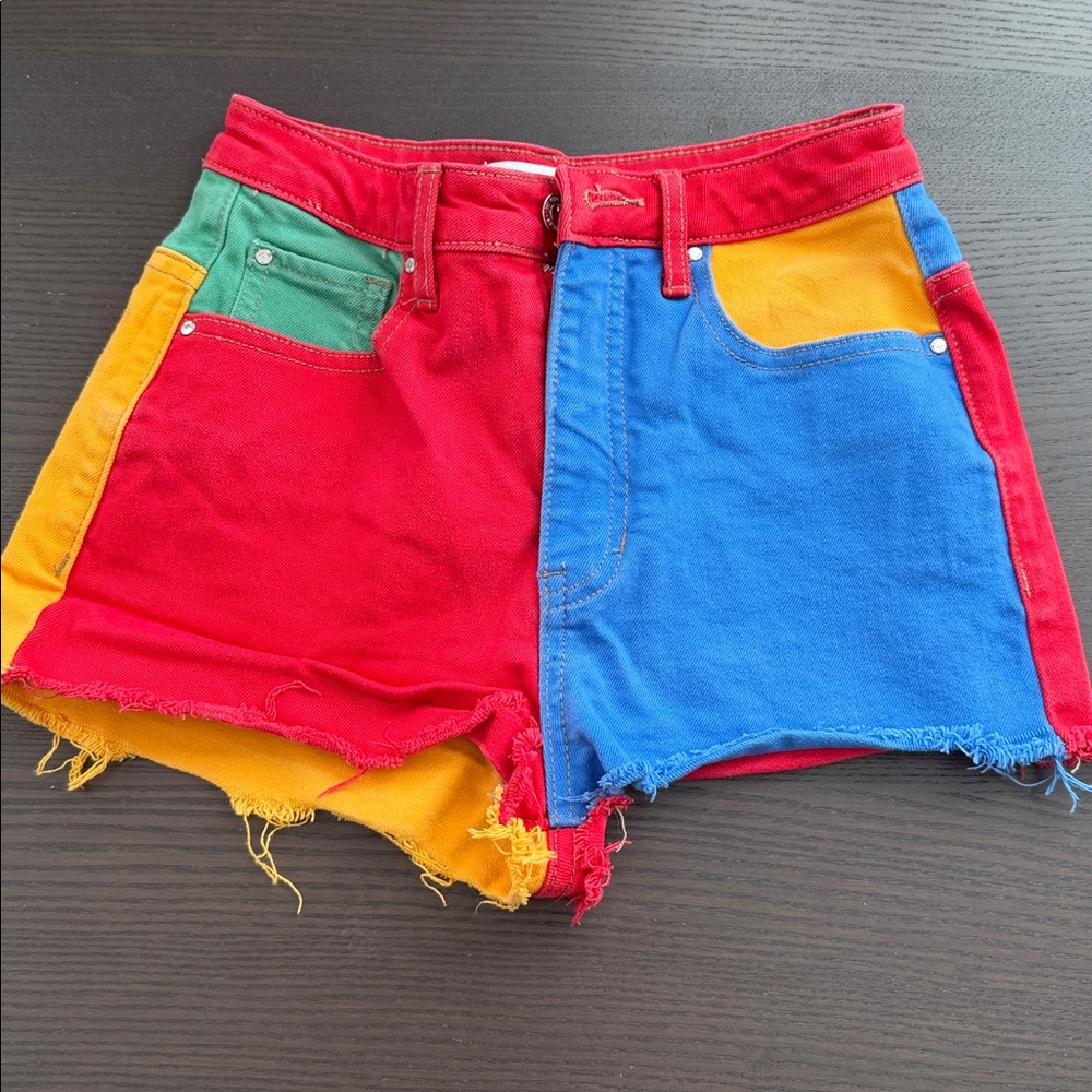 J Balvin x Guess color block Women's Shorts - Multi color